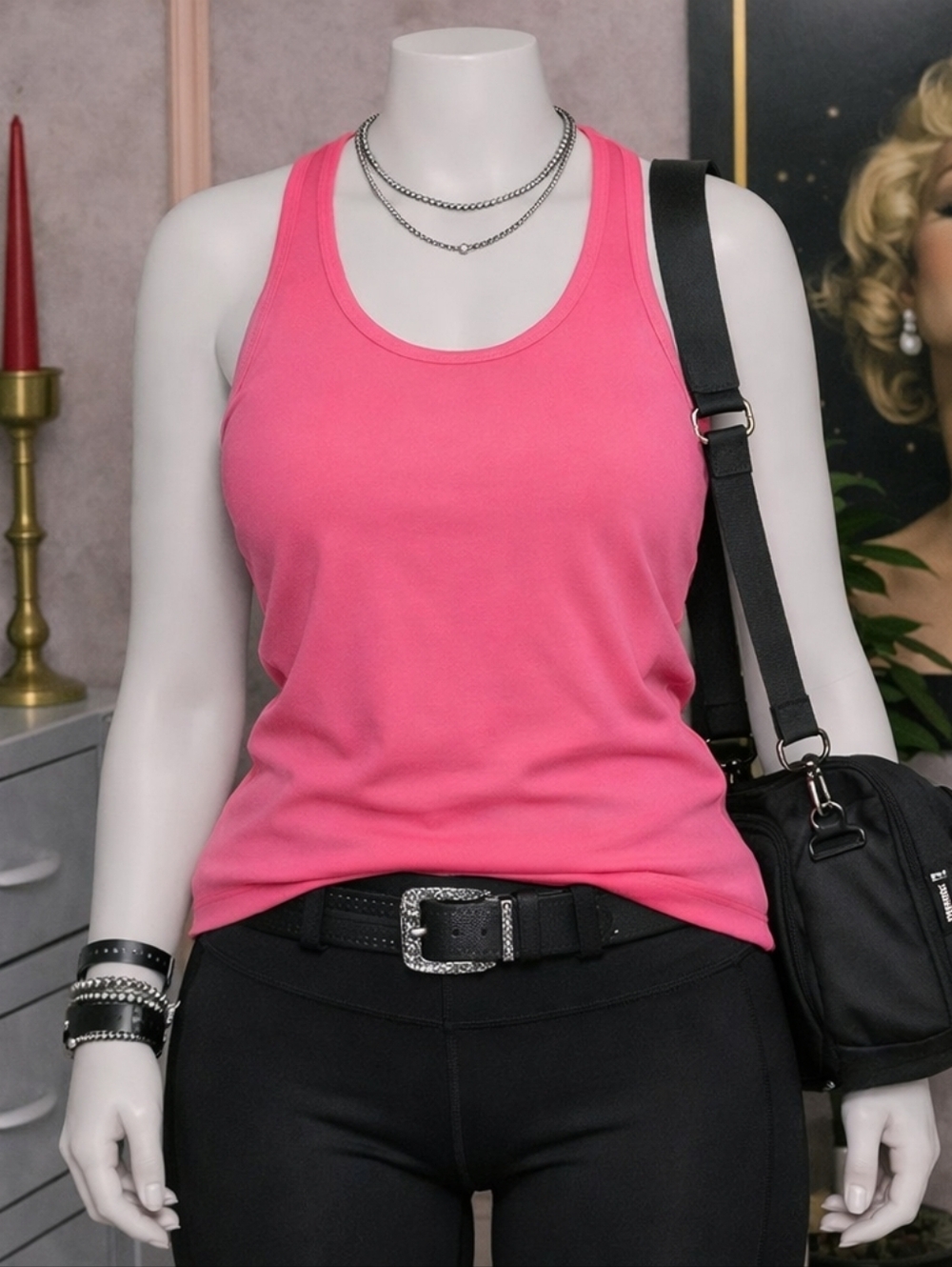 Lululemon Women’s Size 4 Pink Racerback Tank Built In Bra Flawed